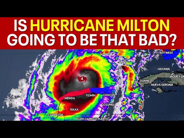 ⁣Hurricane Milton is supposed to weaken before hitting Florida… so will it still be bad?