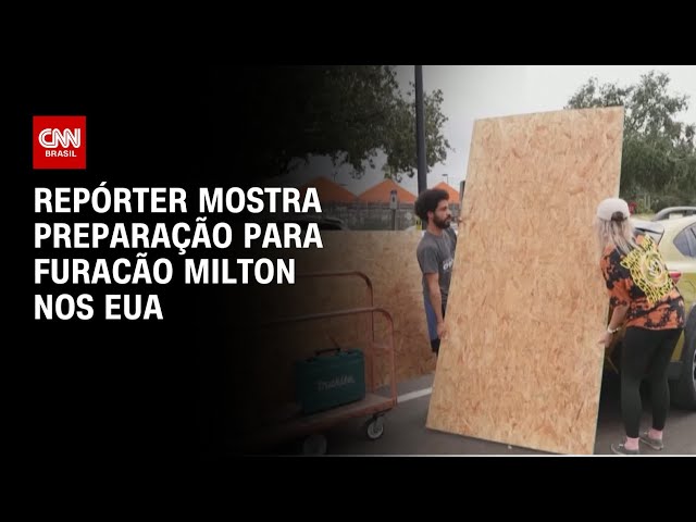 ⁣Repórter mostra preparação para furacão Milton nos EUA | BASTIDORES CNN