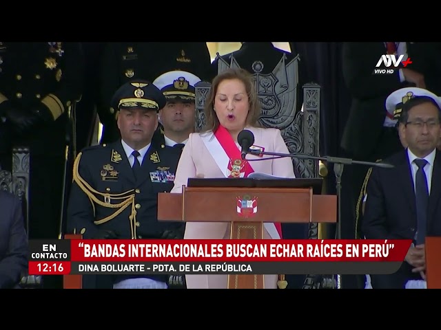 ⁣Dina Boluarte: "Bandas internacionales buscan echar raíces en Perú"