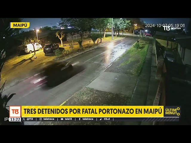 ⁣Detienen a tres autores del portonazo que acabó con la vida de un adulto mayor en Maipú