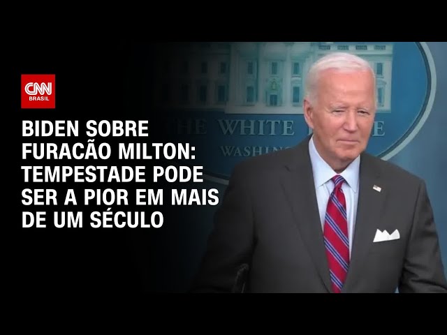 ⁣Biden sobre furacão Milton: Tempestade pode ser a pior em mais de um século | BASTIDORES CNN