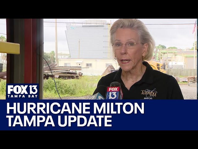 ⁣Tampa Mayor Jane Castor gives Hurricane Milton update