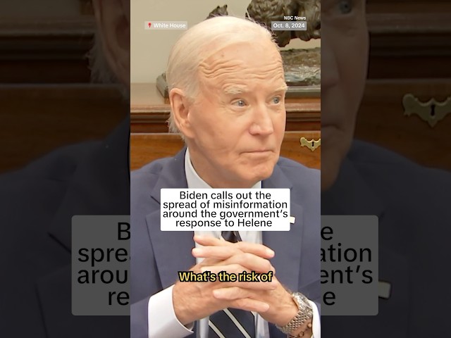 ⁣Biden calls out the spread of misinformation around the government’s response to Helene