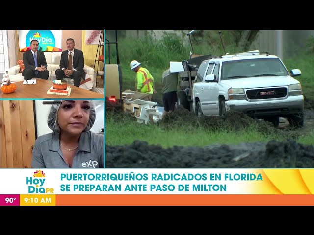 ⁣Boricua en Florida cuenta cómo se preparan para el paso de Milton