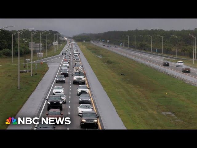 ⁣Evacuations underway, gas stations busy ahead of Hurricane Milton landfall