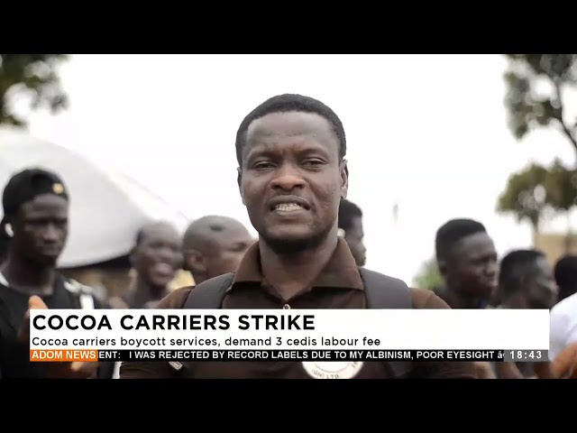 ⁣Cocoa carries boycott services, demand 3 cedis labour fee-  Adom TV Evening News (08-10-24)