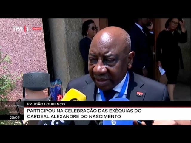 ⁣PR João Lourenço participou na celebração das exéquias do Cardeal Alexandre do Nascimento