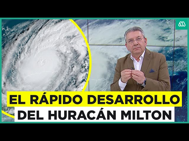 ⁣Milton pasó de tormenta tropical a huracán categoría 5 en 24 horas