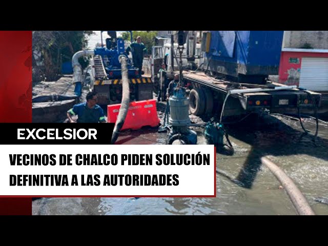 ⁣¡Otra vez se inundan calles y casas en Chalco, Edomex!