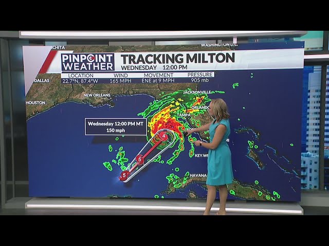 ⁣Tracking hurricane Milton's impact on Florida, US