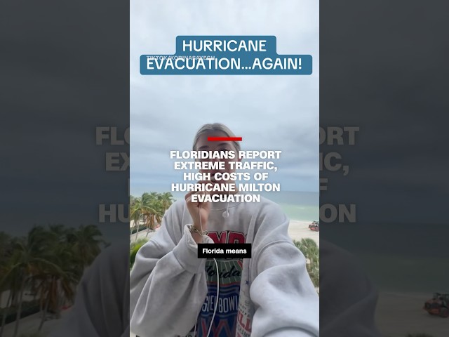 ⁣Floridians report extreme traffic, high costs of Hurricane Milton evacuation