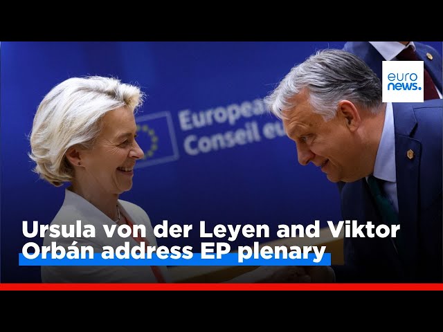 ⁣Ursula von der Leyen and Viktor Orbán address EP plenary on Hungary's EU Presidency program