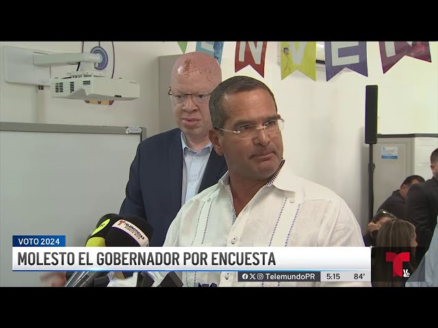 ⁣Pierluisi reacciona molesto por resultados de encuesta