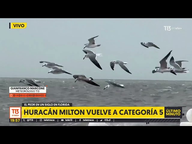 ⁣Huracán Milton se eleva a Categoría 5: el peor en un siglo en Florida