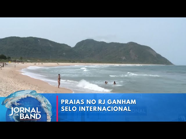 ⁣Pelo menos 12 praias no Rio de Janeiro ganham selo 'Bandeira Azul' | Jornal da Band