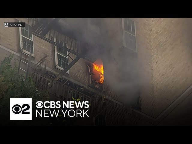 ⁣Several hurt after fire rips through Bronx apartment building