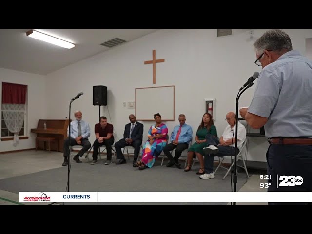 ⁣Candidates take center stage at forum