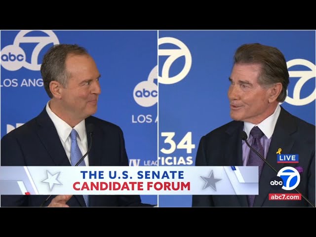 ⁣ABC7 hosts U.S. Senate Candidate Forum between Rep. Adam Schiff and Steve Garvey