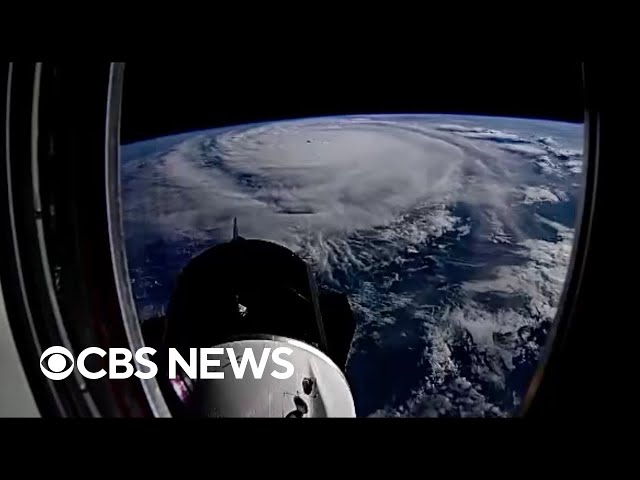 ⁣Videos show Hurricane Milton from space