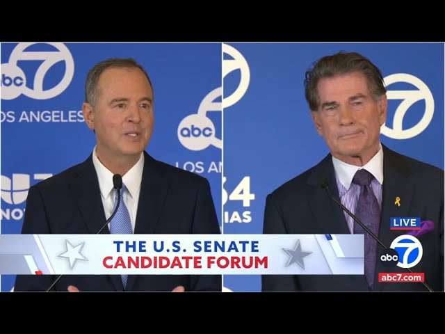 ⁣Adam Schiff, Steve Garvey discuss immigration and border security