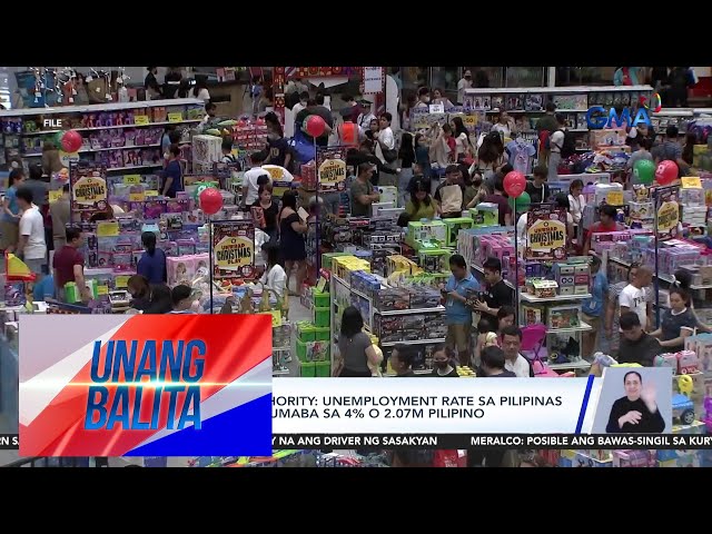 ⁣Philippine Statistics Authority – Unemployment rate sa Pilipinas nitong Agosto,... | Unang Balita