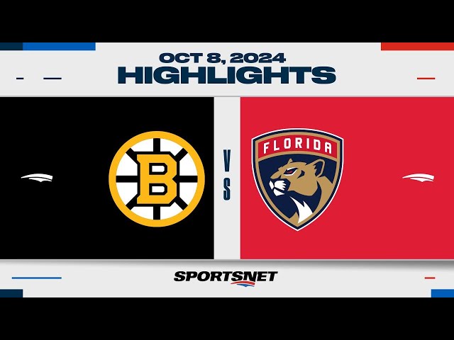 ⁣NHL Highlights | Panthers vs. Bruins - October 8, 2024