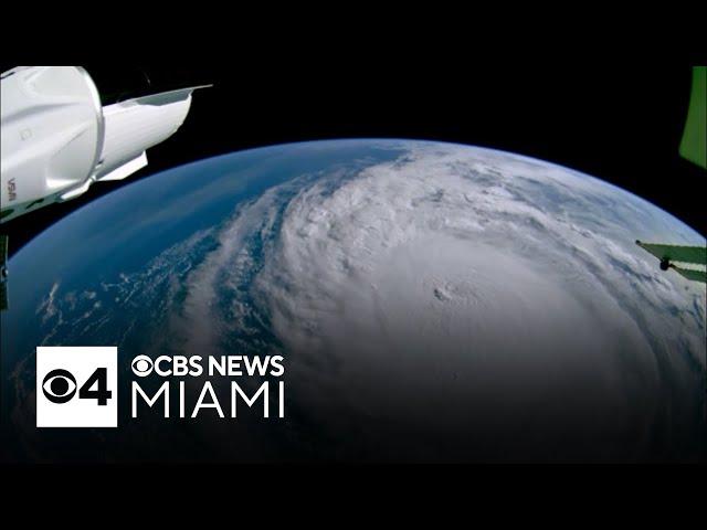 ⁣Videos capture a churning Hurricane Milton from space