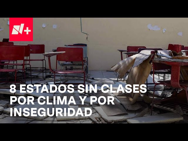 Miles de niños siguen sin asistir a clases, ya sea por violencia o fenómenos meteorológicos