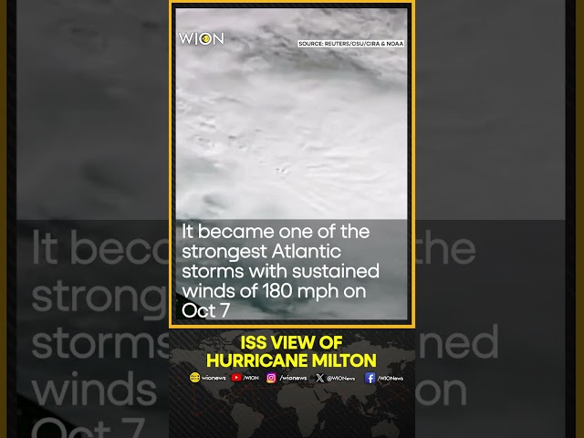 ⁣International Space Station Captures Stunning View Of Hurricane Milton | USA News | WION Shorts