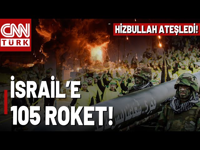 ⁣İsrail'de "Hizbullah" Alarmı! Hizbullah Hayfa'ya 105 Roketle Saldırdı