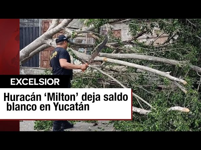 Huracán “Milton” deja inundaciones y afectaciones en Yucatán