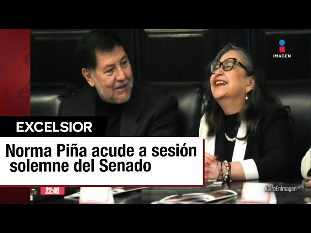 ⁣Norma Piña acude al Senado y se reúne con Fernández Noroña