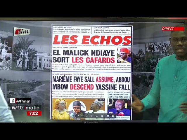 Yenekay yi ak Cheikh DIOP - Infos matin du 09 octobre 2024