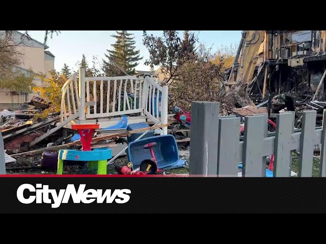 ⁣Police charge man with arson after explosion at NE Calgary townhomes