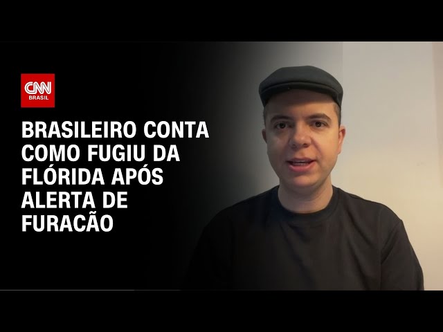 ⁣Brasileiro conta como fugiu da Flórida após alerta de furacão | CNN NOVO DIA