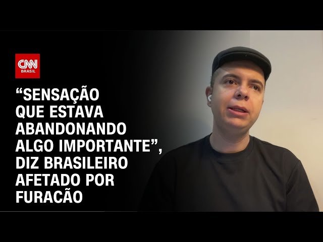 ⁣“Sensação que estava abandonando algo importante”, diz brasileiro afetado por furacão | CNN NOVO DIA