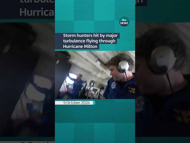 ⁣A team who collect data for #hurricane research called it ‘a bumpy ride' #itvnews #hurricanemil