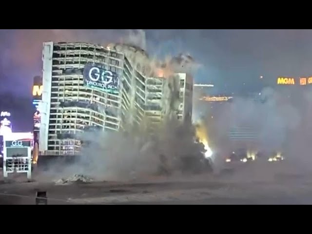 ⁣Tropicana Hotel imploded in Las Vegas