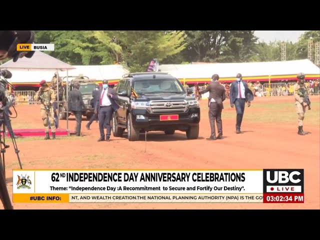 ⁣MUSEVENI UNDER TIGHT SECURITY DEPARTS BUSIA AFTER THE 62ND INDEPENDENCE DAY CEREMONY