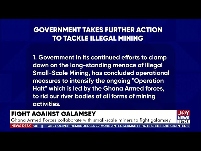 ⁣Fight Against Galamsey: Ghana Armed Forces collaborate with small-scale miners to fight galamsey