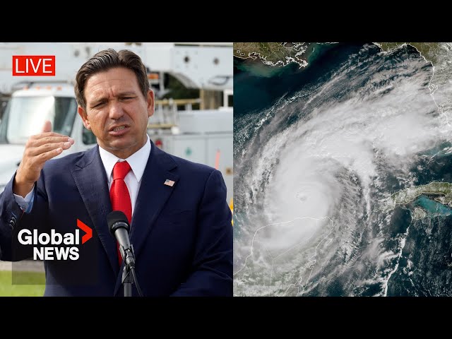 ⁣Hurricane Milton: Florida Governor DeSantis gives update as major storm closes in | LIVE