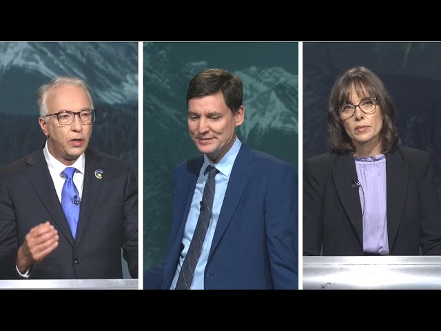 ⁣B.C. election debate: Leaders trade barbs on housing