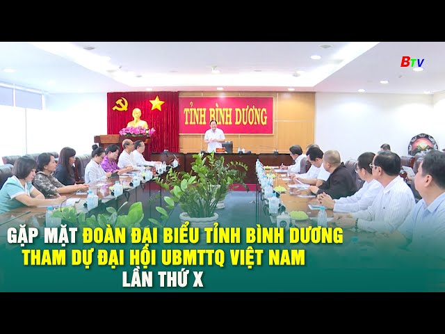 ⁣Gặp mặt Đoàn đại biểu tỉnh Bình Dương tham dự Đại hội UBMTTQ Việt Nam lần thứ X