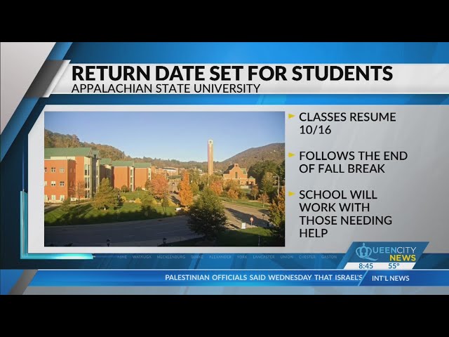 ⁣App. State students will return to class 10/16