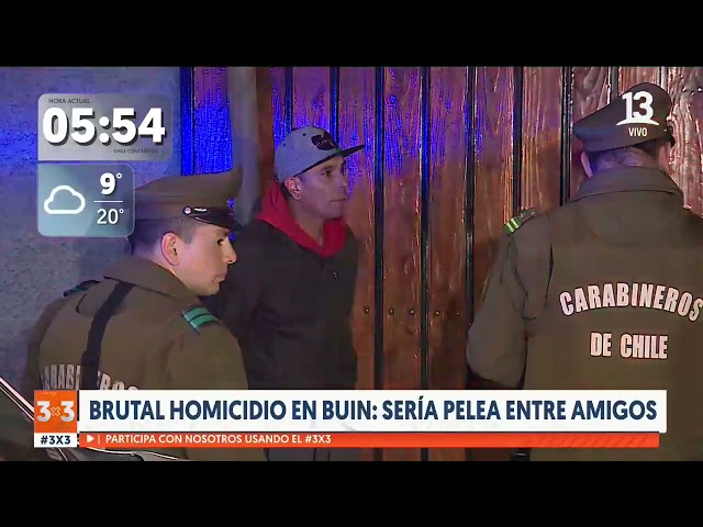 ⁣Brutal homicidio en Buin: sería una pelea entre amigos