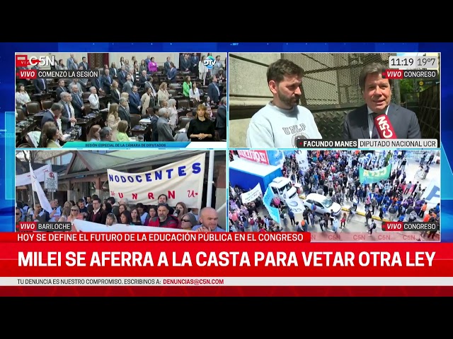 ⁣JORNADA CLAVE en el CONGRESO por la EDUCACIÓN PÚBLICA: HABLA FACUNDO MANES y PABLO GIULIANO