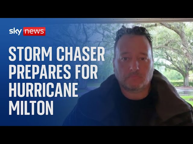 ⁣'I am going to try and get inside the eye', storm chaser Kyle Cutten says