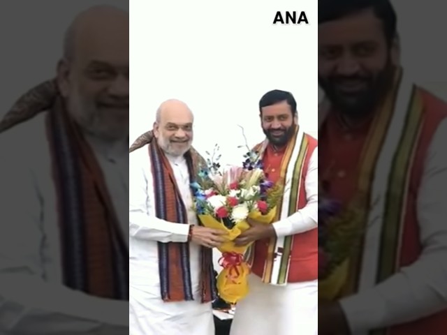 ⁣Delhi दौरे पर हरियाणा के मुख्यमंत्री Nayab Singh Saini, केंद्रीय गृहमंत्री Amit Shah से की मुलाकात