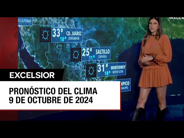 ⁣Clima para hoy 9 de octubre de 2024