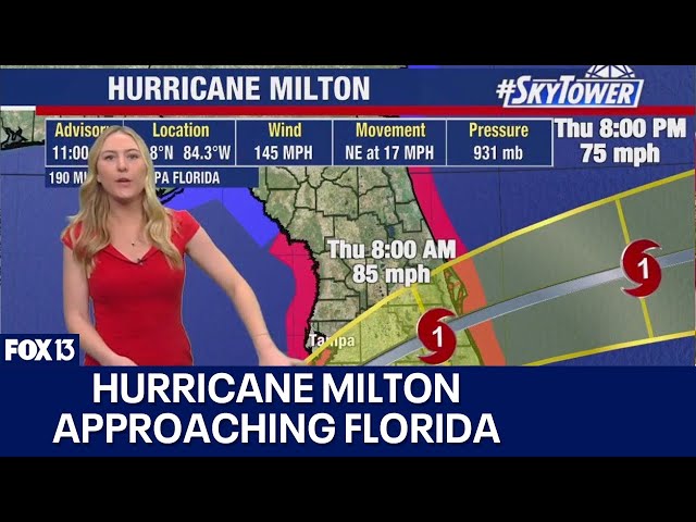 ⁣Hurricane Milton to hit Florida Gulf coast as major hurricane